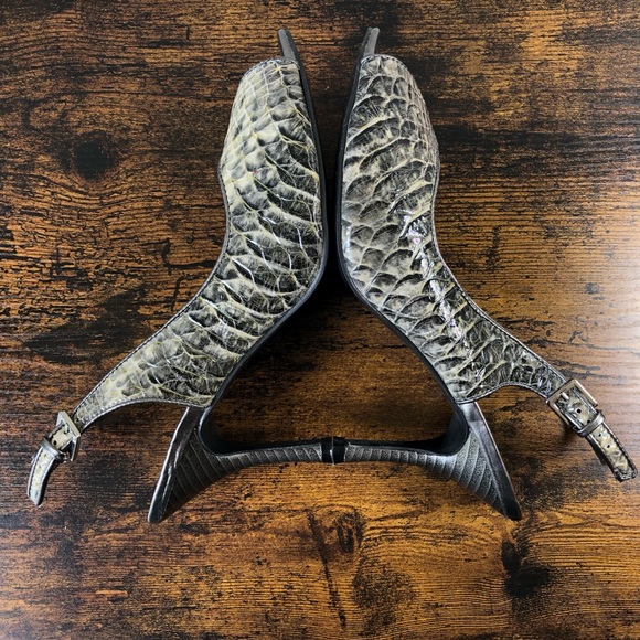 Elisa Snakeskin Print Slingbacks - Picture 7 of 10